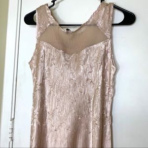 Komarov Crinkle Blush Pink maxi dress size M